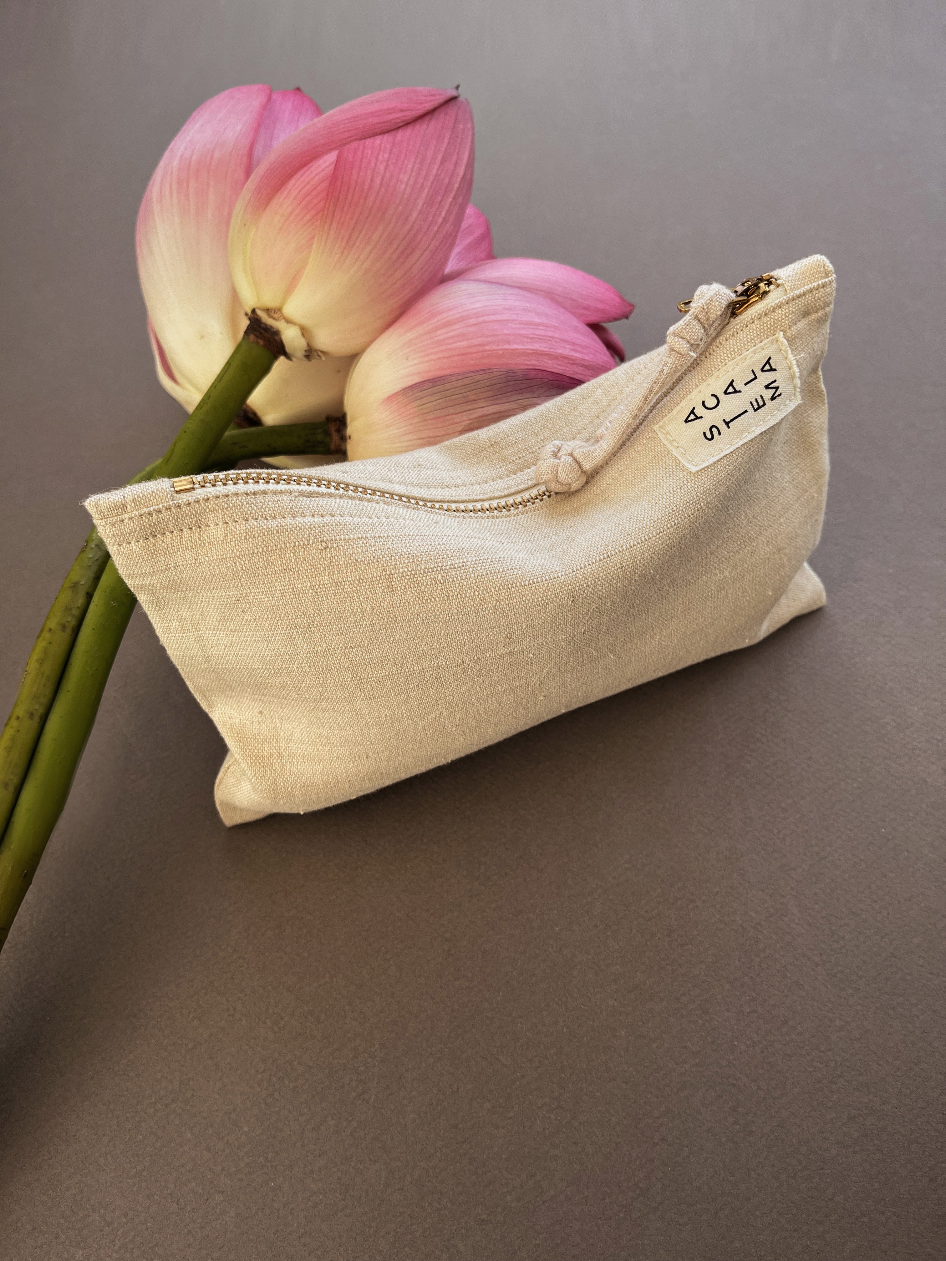 Lotus Silk Cosmetic Bag