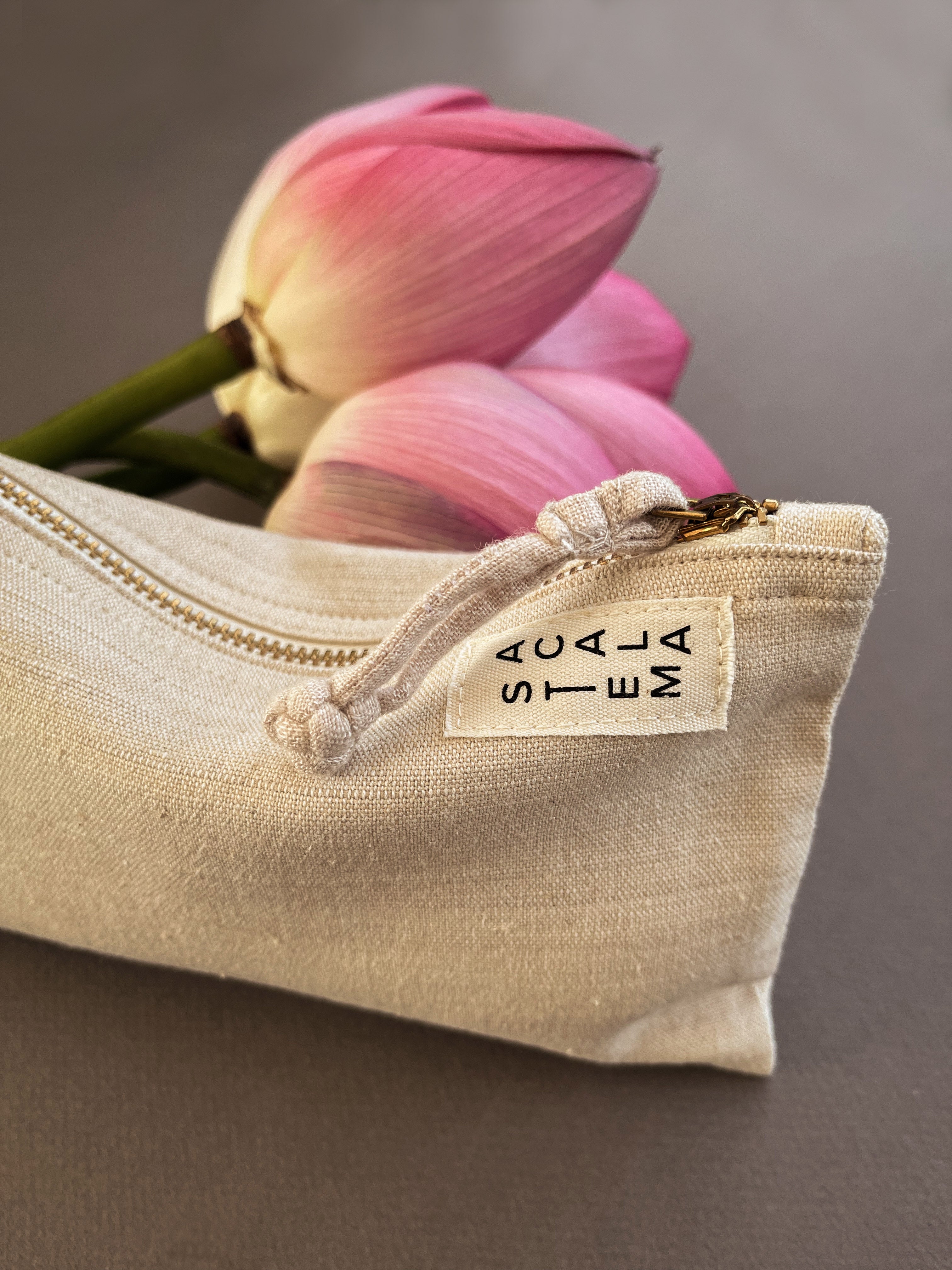 Lotus Silk Cosmetic Bag