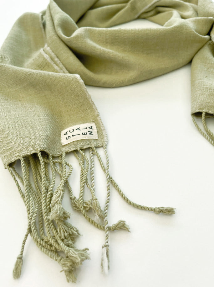 100% Lotus Silk 'Duchess Green' Scarf