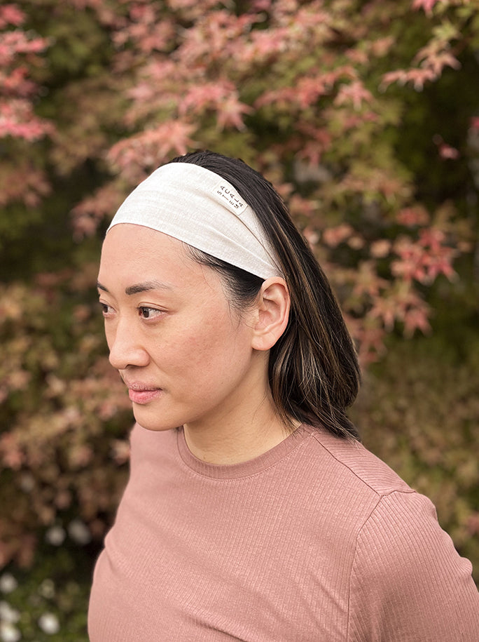Lotus Silk Luxury Yoga Headband- Organic & Loom Woven – Acala Stem